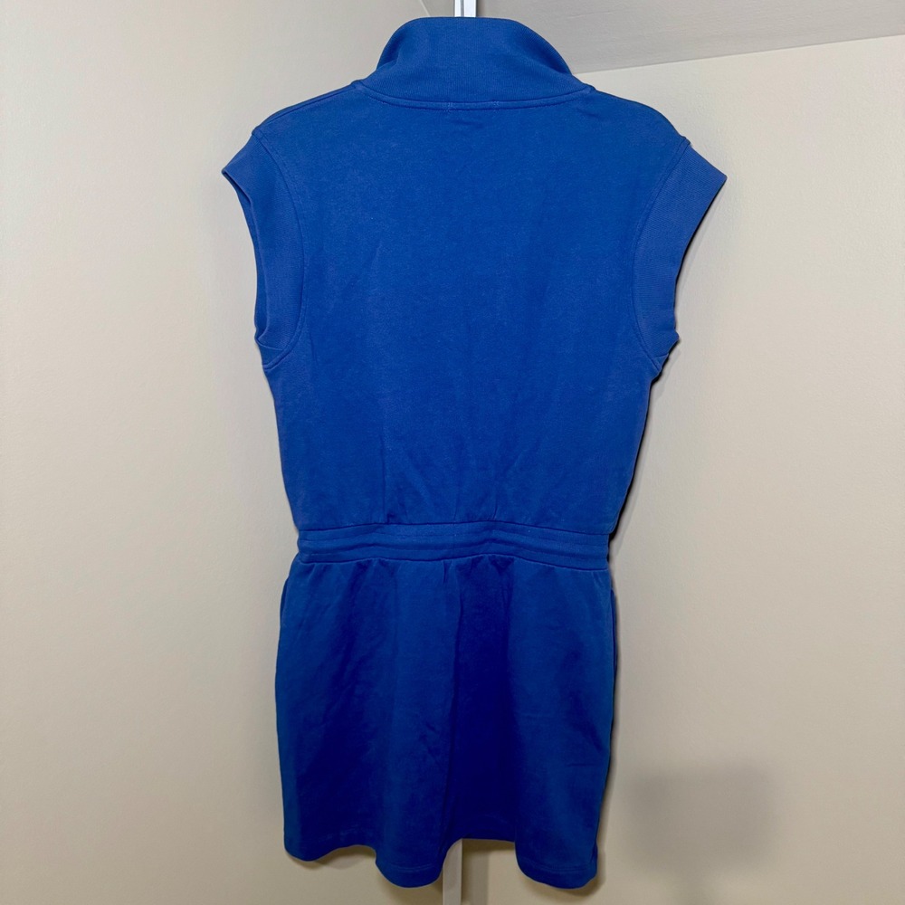 Z SUPPLY COUNTRY CLUB DEEP BLUE MINI DRESS 100% Cotton Quarter Zip Size M - Picture 2 of 5
